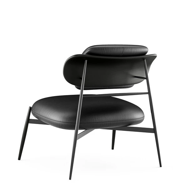 Stylished Designed Accent Chair PU Cover Ant Shape Metal Chair
